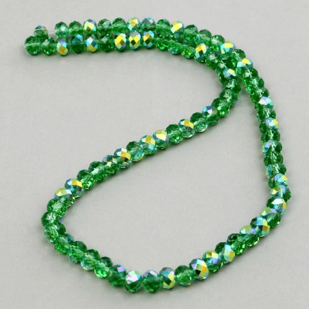 Glass beads, set 72 pcs., Size 1 pc. - 8 mm, green color-1