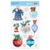 Stickers for glass "Christmas tree decorations", reusable, 20 x 34 cm, new year
