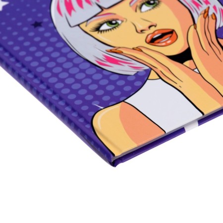 Universal diary for grades 1-11, "girl. Por-art", solid cover 7BC, matte lamination, foil embossing, 40 sheets-2