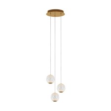 Suspension lamp Maytoni Mod293PL-L18BS3K, LED, 3x18 W, 250x250x3160 mm, 2200 lm, 3000k, brass