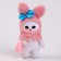 Soft toy "Bunny in a hat" on a key fob, 12 cm