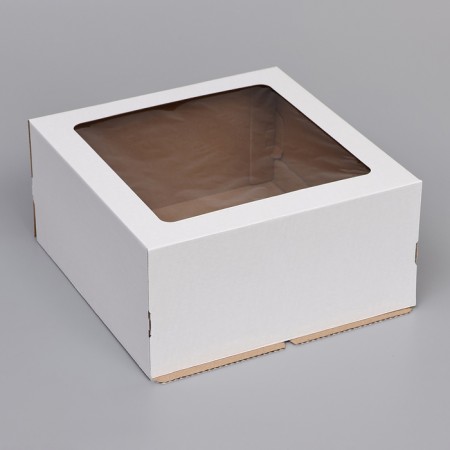 Confectionery packaging with a window, white, 30 x 30 x 15 cm-1