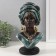 Souvenir Polystone Bust "African in Blue Turban with patterns" 15x12x26.5 cm