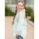 Glass jacket for a girl, height 110 cm, blue color
