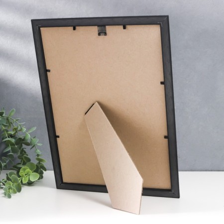 Photo frame Plastic "Office" 21x30 cm, dark brown/beech (287), with a leg-2