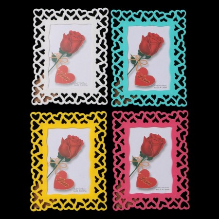 Photo frame plastic 10x15 cm "heart" white 21x16x0.9 cm-4