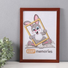 Photo frame 21x30 cm MDF. No. 6 Italian walnut, width. 20 mm, thickness. 12 mm (plastic screen)
