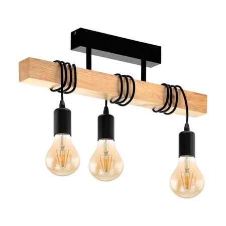 Townshend chandelier, 3x60W E27, brown color, black