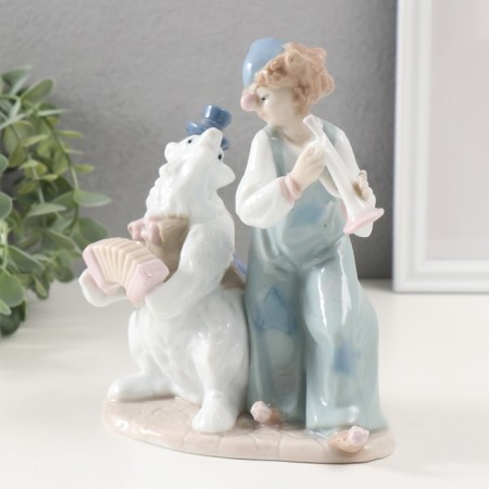 Souvenir Ceramics "Clown with Bear" 10.5x15x18.5 cm-1