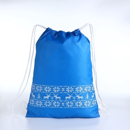 New Year's bag on the lace, the color is blue-1