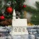 Decoration Christmas tree "snow castle" 6x6 cm, white