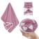 Set of towels "Glamor", size 25x65 cm, 37x75 cm, lingonberry color