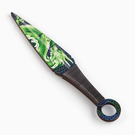Souvenir wooden Kunai Knight "Green Dragon", 26 cm-4