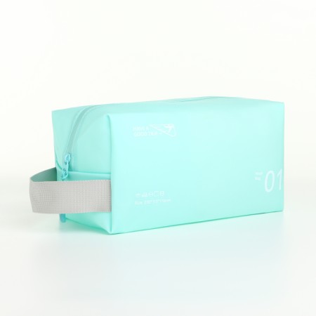 Cosmetic bag with lightning, mint color