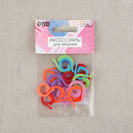 Knitting ring, d = 1.6 / 2.1 cm, 20 pcs, color colorful-3