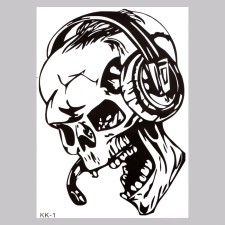Stick 3D interior skull-gamer 87*57cm