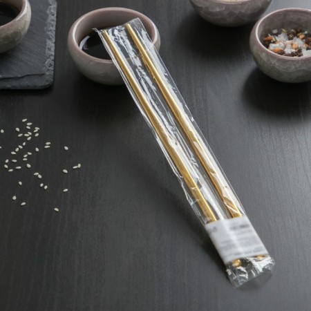 Bacchette sushi sticks, length 21 cm, gold color-3