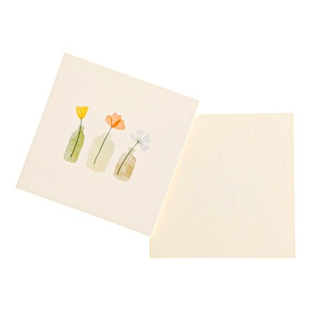Mini-postcard "Universal" flowers in banks, 7 x 7 cm-1
