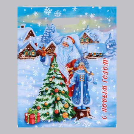 Package "Fairytale Okolitsa", polyethylene with a cut pen, 47x38 cm, 60 μm