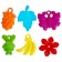 Porter "Chamomile" with tweezers, multi -colored figures, according to the Montessori methodology