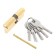 The cylinder mechanism standard Max, 80 mm (40x40), 5 keys, key/key, matte gold