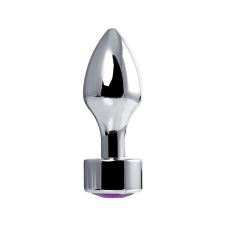 Anal traffic jam, metal, silver, with crystal, purple color, 9.5 cm, D 3.5 cm, 130 g-2