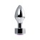 Anal traffic jam, metal, silver, with crystal, purple color, 9.5 cm, D 3.5 cm, 130 g