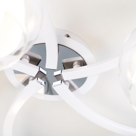 Ceiling chandelier Citilux "Christie" CL152150, 54x54x19 cm, 5x75W, E27, white color-13