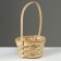 Wicker basket, D19 x 9.5 x 32cm, bamboo
