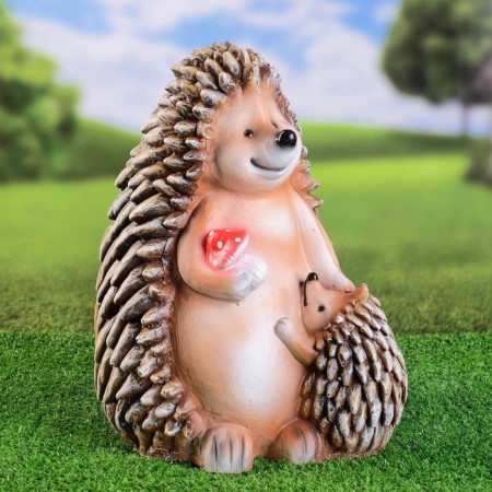 Garden figure "Hedgehog Mom with a hedgehog" 35x23x23cm