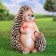 Garden figure "Hedgehog Mom with a hedgehog" 35x23x23cm