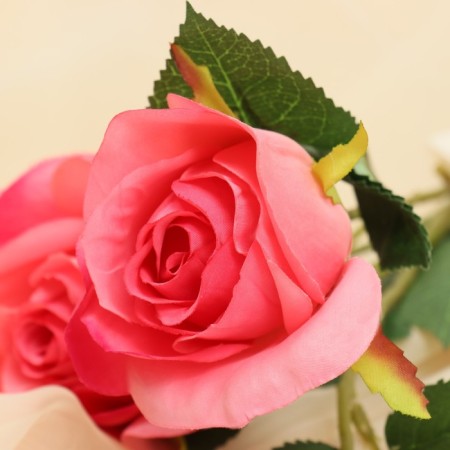 Artificial flowers "Rose Gloria" 8x48 cm, raspberry-1