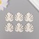 Decor for creativity Polystone "Liszt Monsters" White set 6 pcs 2.8x3 cm
