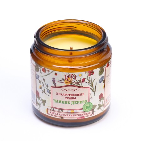 Candle in a jar flavored "tea tree", combustion time 15 hours-2