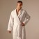 Wafel dressing gown men SL Home: Chess "Blanc de Blanc", size M, 100% cotton, 340 g/m2