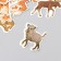 Stickers for creativity "Forest animals" embossing gold set 48 pcs 9x7x0.8 cm