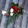 Decor "Winter charm" berries of berries white mushrooms, 25 cm