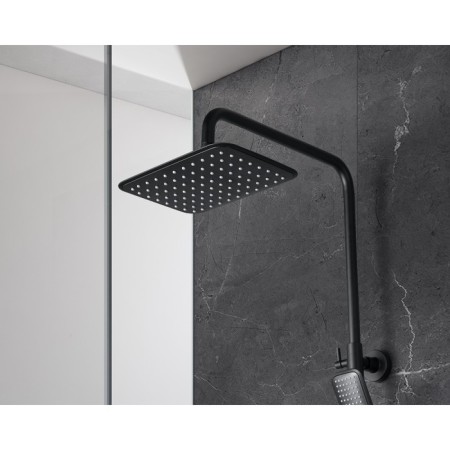 Lemark Tropic LM7002BL bath mixer, single -leaf, tropical shower, black-1