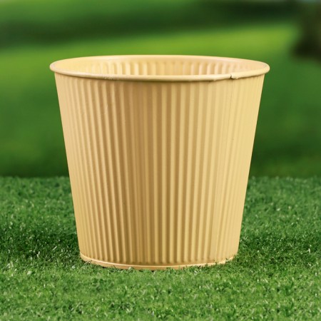 Kashpo "Vederko Killy" yellow, 14x14x13cm-2