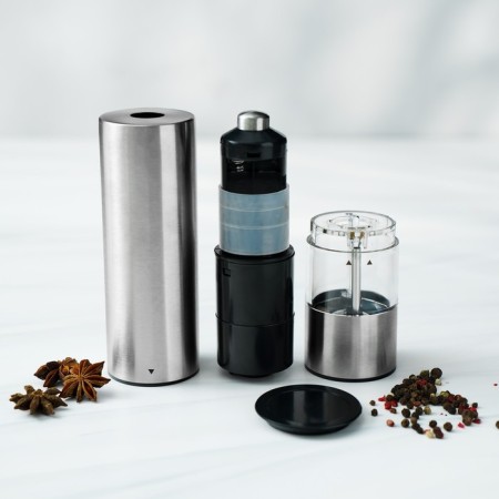 Electric mill for spices Magistro Steel, with backlight, silver color-8