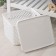 Storage basket with a “braid” lid, 35 × 29 × 22.5 cm, white color