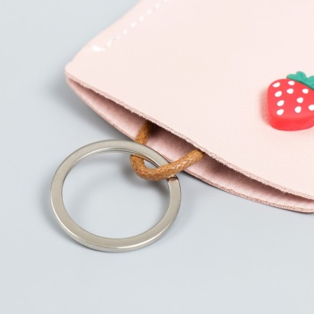 Tail to the leatherette to the hidden "strawberry" Direct pink 11.5x7.5 cm-4
