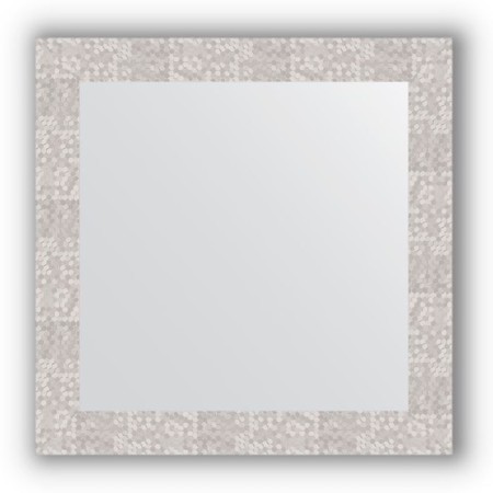 Mirror in the baguette frame - honeycomb aluminum 70 mm, 66 x 66 cm, evoForm
