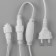 Garland "fringe" 3 × 0.6 m, IP44, UMS, white thread, 160 LED, red glow, white flicker, 220 V