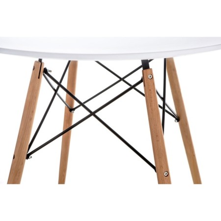 Wooden Table Table Buka/Metal, Natural 90x90x72 cm-4