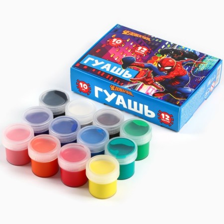 Gouache 12 flowers of 10 ml, spider-man-10