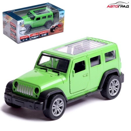 Metal car "Cruiser", 1:48, inertia, doors open, green color