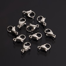 KARABIN COAD (set 10 pcs.), 12 × 7 mm, silver color