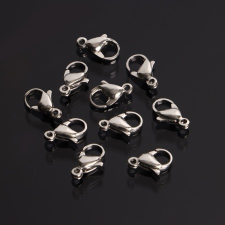 KARABIN COAD (set 10 pcs.), 12 × 7 mm, silver color