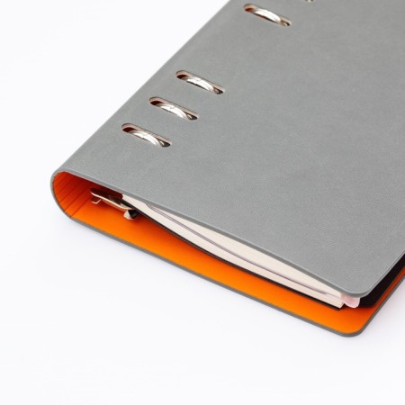 Deliciper of Leduced A5, 120 sheets on Firenze rings, artificial leather cover, block 70g/m2, gray block-11
